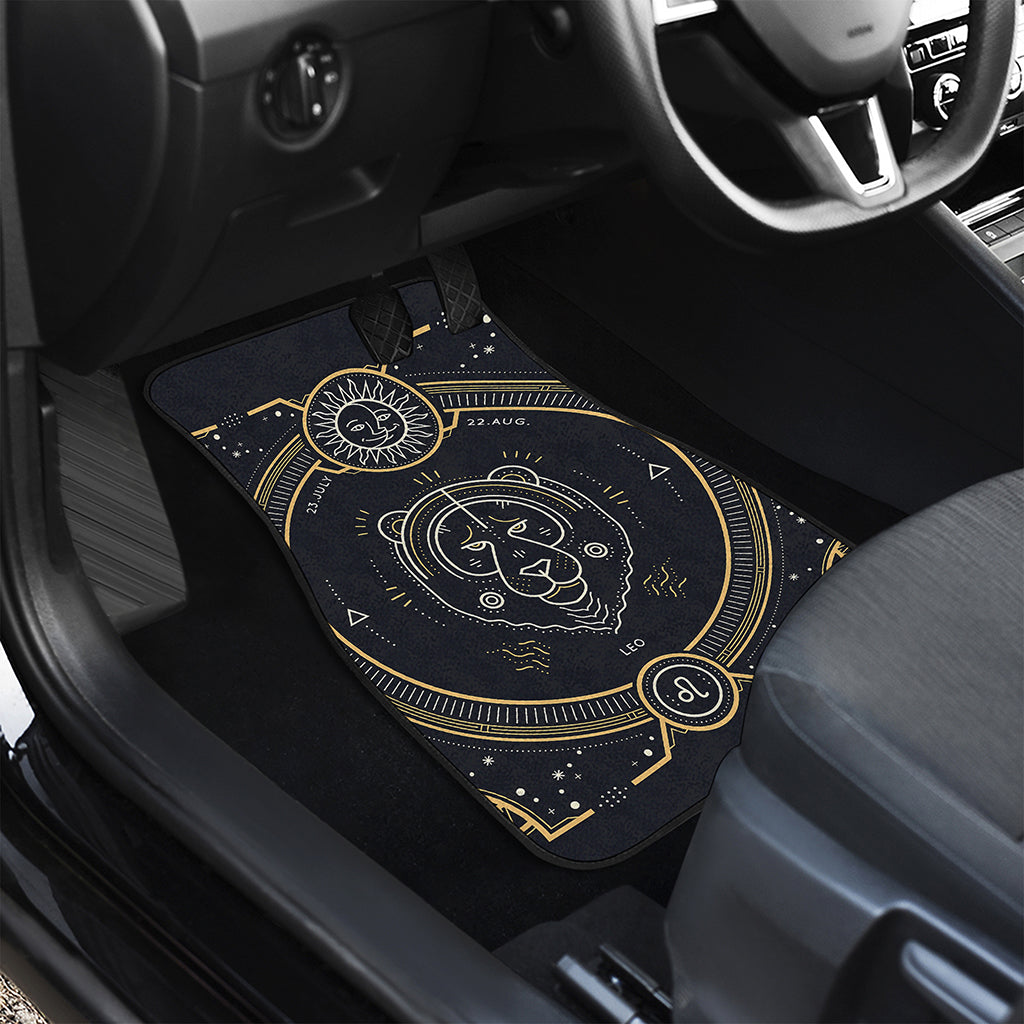 Vintage Leo Zodiac Sign Print Front Car Floor Mats