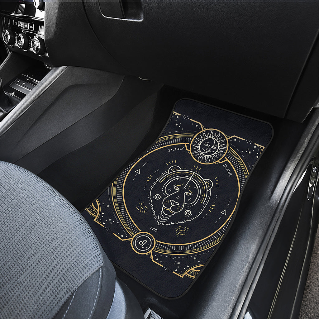 Vintage Leo Zodiac Sign Print Front Car Floor Mats