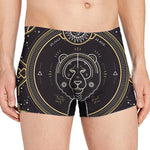 Vintage Leo Zodiac Sign Print Men's Boxer Briefs