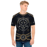 Vintage Leo Zodiac Sign Print Men's T-Shirt