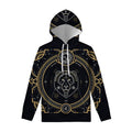 Vintage Leo Zodiac Sign Print Pullover Hoodie