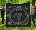 Vintage Leo Zodiac Sign Print Quilt