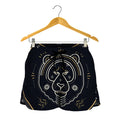 Vintage Leo Zodiac Sign Print Women's Shorts