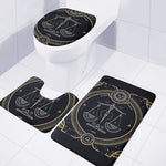 Vintage Libra Zodiac Sign Print 3 Piece Bath Mat Set