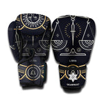 Vintage Libra Zodiac Sign Print Boxing Gloves