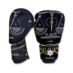 Vintage Libra Zodiac Sign Print Boxing Gloves