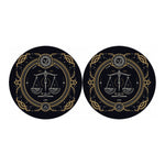 Vintage Libra Zodiac Sign Print Car Coasters