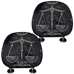 Vintage Libra Zodiac Sign Print Car Headrest Covers