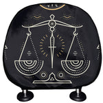 Vintage Libra Zodiac Sign Print Car Headrest Covers