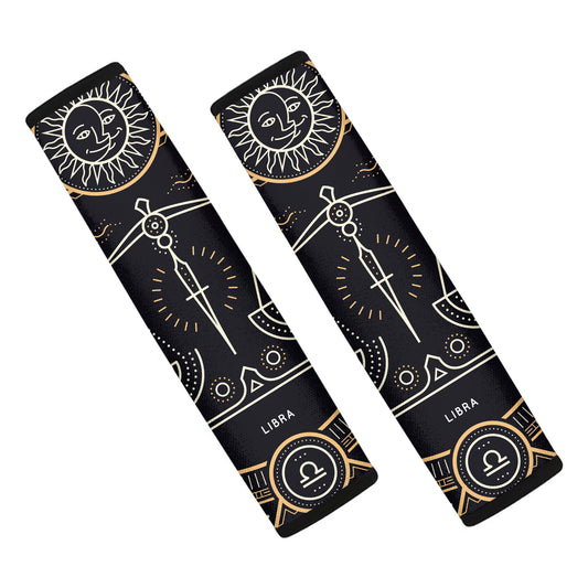 Vintage Libra Zodiac Sign Print Car Seat Belt Covers