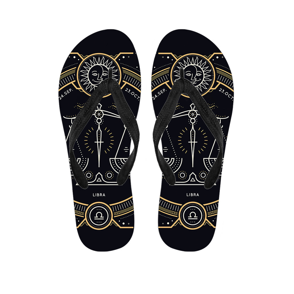 Vintage Libra Zodiac Sign Print Flip Flops