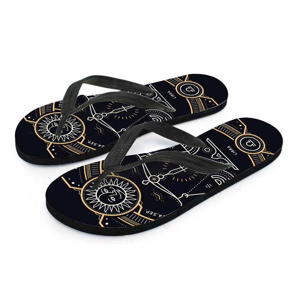 Vintage Libra Zodiac Sign Print Flip Flops