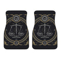 Vintage Libra Zodiac Sign Print Front Car Floor Mats