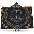 Vintage Libra Zodiac Sign Print Hooded Blanket