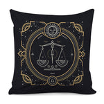 Vintage Libra Zodiac Sign Print Pillow Cover
