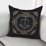 Vintage Libra Zodiac Sign Print Pillow Cover