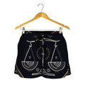 Vintage Libra Zodiac Sign Print Women's Shorts