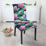Vintage Lotus Floral Print Dining Chair Slipcover