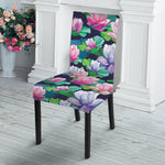 Vintage Lotus Floral Print Dining Chair Slipcover