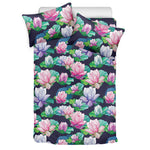 Vintage Lotus Floral Print Duvet Cover Bedding Set