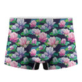 Vintage Lotus Floral Print Men's Boxer Briefs