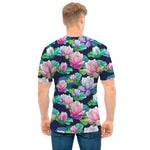 Vintage Lotus Floral Print Men's T-Shirt