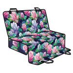 Vintage Lotus Floral Print Pet Car Back Seat Cover