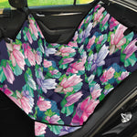 Vintage Lotus Floral Print Pet Car Back Seat Cover