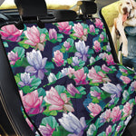 Vintage Lotus Floral Print Pet Car Back Seat Cover