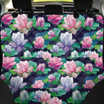 Vintage Lotus Floral Print Pet Car Back Seat Cover