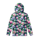 Vintage Lotus Floral Print Pullover Hoodie