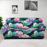 Vintage Lotus Floral Print Sofa Cover