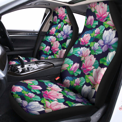 Vintage Lotus Floral Print Universal Fit Car Seat Covers