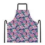 Vintage Lotus Flower Print Apron