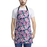 Vintage Lotus Flower Print Apron