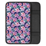 Vintage Lotus Flower Print Car Center Console Cover