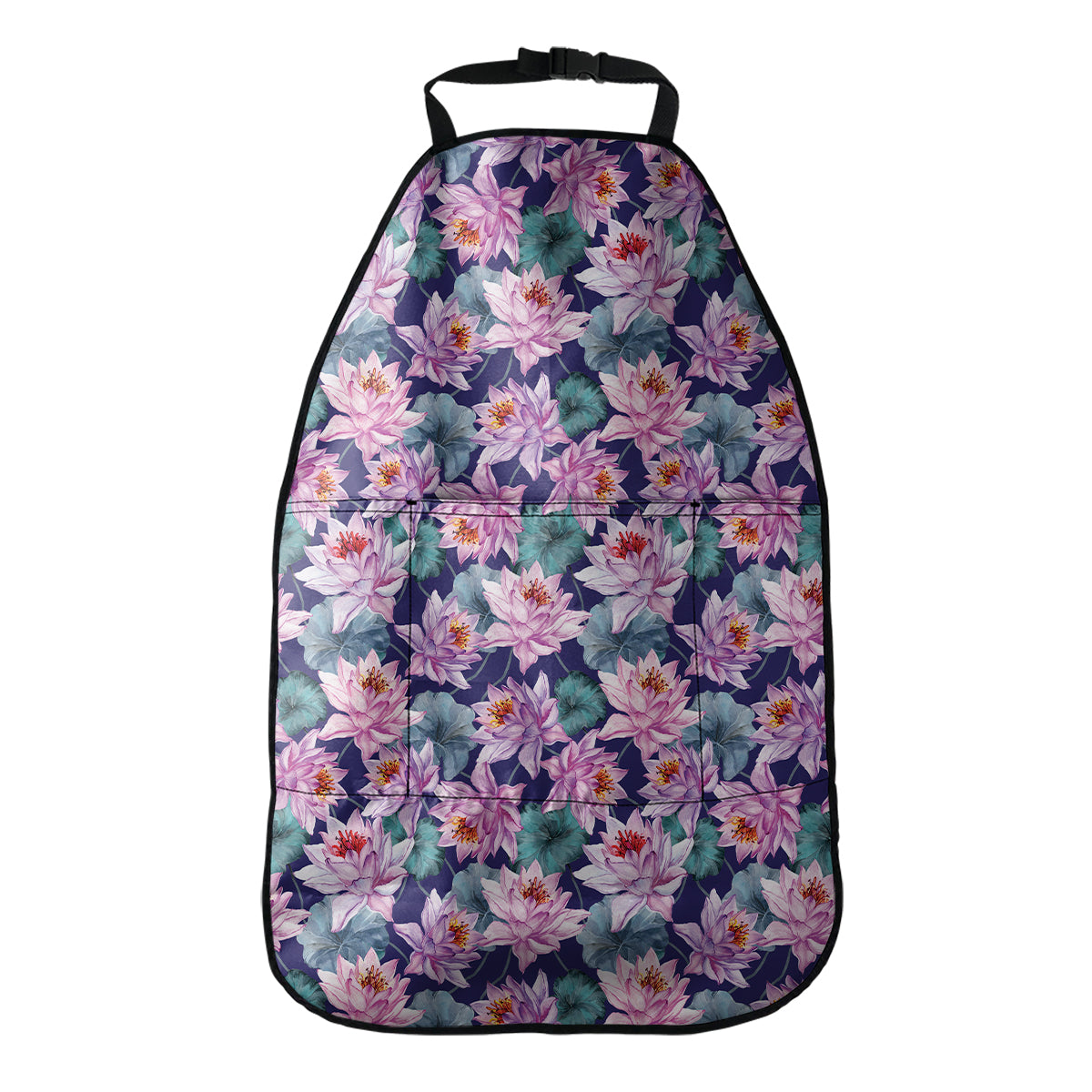 Vintage Lotus Flower Print Car Seat Organizers