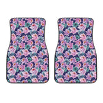 Vintage Lotus Flower Print Front Car Floor Mats