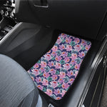 Vintage Lotus Flower Print Front Car Floor Mats