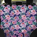 Vintage Lotus Flower Print Pet Car Back Seat Cover