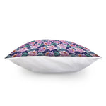 Vintage Lotus Flower Print Pillow Cover