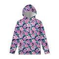 Vintage Lotus Flower Print Pullover Hoodie