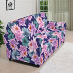 Vintage Lotus Flower Print Sofa Cover
