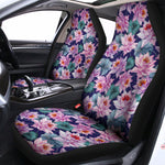 Vintage Lotus Flower Print Universal Fit Car Seat Covers