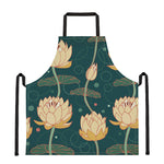 Vintage Lotus Pattern Print Apron