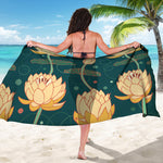 Vintage Lotus Pattern Print Beach Sarong Wrap