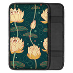 Vintage Lotus Pattern Print Car Center Console Cover