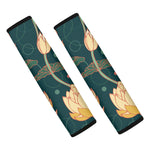 Vintage Lotus Pattern Print Car Seat Belt Covers