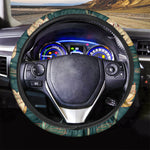 Vintage Lotus Pattern Print Car Steering Wheel Cover