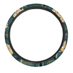 Vintage Lotus Pattern Print Car Steering Wheel Cover